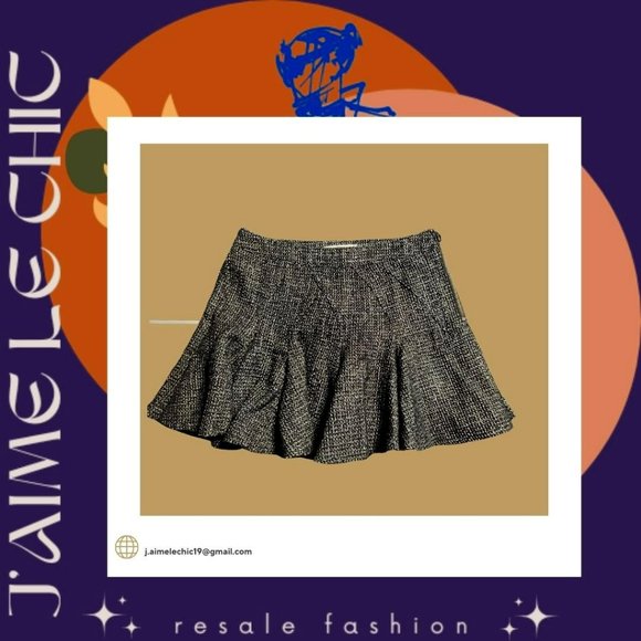 BCBGeneration Black & White Flare Bottom Skirt - Picture 1 of 3